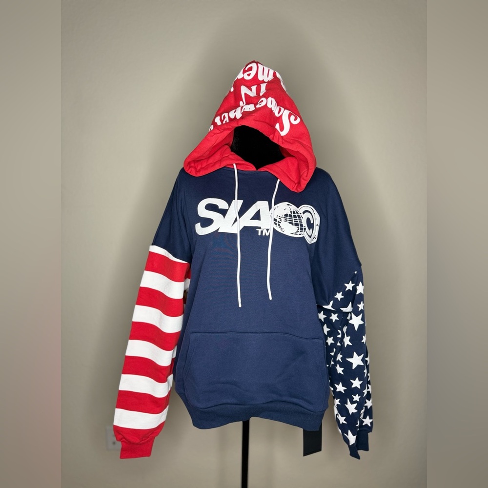SIA Patriotic Navy and Red Hoodie